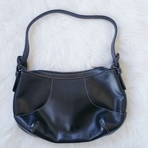 Black Cole Haan Smooth Leather Shoulder Purse